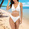 All-Over Print Women Cross String Bikini Set