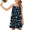 Delicate Spaghetti-Strap Ruffle-Hem Dress For Girls