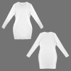 Custom Personalized Women's Crew Neck Long Sleeve Bodycon Dress