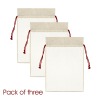 3 Pack Santa Claus Drawstring Bags (Two Sides Printing)