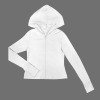 Custom Personalized  Women's Full Zip Thumb Holes Hooded Sports Jacket