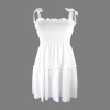 Custom Individualized Strap Knotted Square Neck Casual Dress