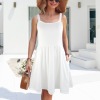 Custom Individualized Women's Square Neck Sleeveless A-Line Pocket Casual Dress