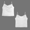 Custom Personalized Women's Drop Neck Satin Cami Tops
