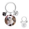 Photo Stainless Steel Dog Keychain with Text