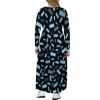 Long-Sleeved Pocketed Maxi Dress For Girls