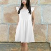 Custom Personalized Women's Square Neck Ruffle Sleeve Pocket Dress