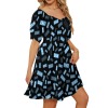 Square-Neck Pleated Dress