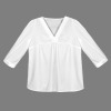 Custom Individualized Women's Half Sleeve V Neck Blouse