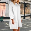 Custom Individualized Women's Round Neck Long Sleeve Ruffle Hem Casual Dress