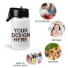 Custom Kids Stainless Water Bottle with Folding Straw(12oz)