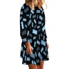 Long-Sleeved Round-Neck Pleated Casual Dress