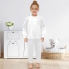 All-Over Print Little Girls' Crew Neck Long-Sleeve Top and Pants Pajamas Set
