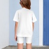 All-Over Print Girls' Casual T-Shirt and Shorts Set