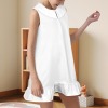 All-Over Print Girl's Lapel Collar Ruffle Hem Dress