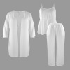 Custom Specialized Women's 3 Piece Pocket Cami Pajama Sets