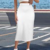 Custom Individualized Women's High Waist Maxi Split Skirt