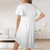Custom Individualized Women's Flared Sleeves Pleated Pocket Nightdresses