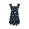 Square-Neck Ruffled Backless Dress
