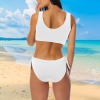 All-Over Print Women Bow Tie Front Bikini Swimsuit