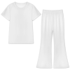 Custom Girls Bell-bottom short-sleeved Top Pants set