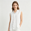All Over Print Women's V-neck Sleeveless Ruched Tank Top