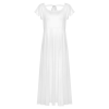 Custom Women Square Neck Flutter Sleeve High Slit Maxi Dress