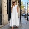 Custom Women's V-neck Maxi Dress with Pockets