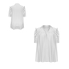 All Over Print Women's Ruffle Sleeves Pleated Blouse Top