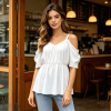 Custom Women's Off-Shoulder Short Sleeve Camisole Top