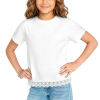 Girl's Lace Hem Short Sleeved T-shirt