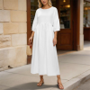 Custom Women's High-waisted Round Neck maxi dress