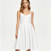 All Over Print Women's Long Slip Dress with Double Side Pockets