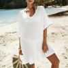 Customizable Women's Ruffled V Neck Swimsuit Cover-Up