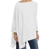 Custom Women's Long Sleeve Asymmetrical Hem Tunic Blouse Top