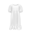 All Over Print Women's Round Neck Ruffle Hem Dress