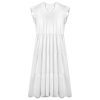 Women's Casual Ruffle Sleeve V Neck Midi Dress