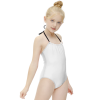 Custom Girls Halter Neck Ruched  One Piece Swimsuit