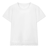 Girl's Lace Hem Short Sleeved T-shirt