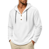 Custom Men's Long Sleeve Button hooded sweatshirt