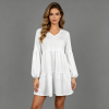 Custom Specialized Women's V-Neck Long Sleeve Casual Dress