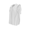 All Over Print Women's Ruffle Sleeves Pleated Blouse Top