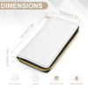 Custom Large Capacity Zip Around Wallet PU Leather Clutch Purse With Multi-Layer Slots