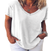 Custom Women's V Neck Short Sleeve T Shirt|Ship From USA