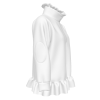 Girls' HalfZi p Long Sleeve Sweatshirt with Side Pockets and Ruffle Hem