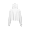 Custom Women's Cat Ear Cropped Hoodie with Drawstring and Cuffs