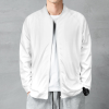 Custom Men's Stand Collar Full Zip Long Sleeve Bomber Jacket Casual Coat
