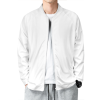 Custom Men's Stand Collar Full Zip Long Sleeve Bomber Jacket Casual Coat