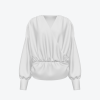 Custom Women's velvet V-neck long-sleeved shirt