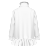 Girls' HalfZi p Long Sleeve Sweatshirt with Side Pockets and Ruffle Hem
